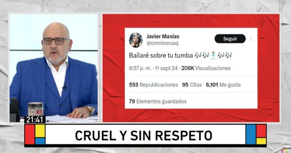 Beto Ortiz a Javier Masías por burlarse de la muerte de Alberto Fujimori: "Un imbécil este tipo"