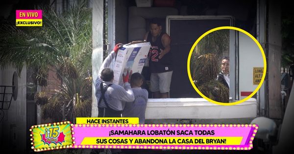 Samahara Lobatón fue captada sacando todas sus cosas de la casa de Bryan Torres