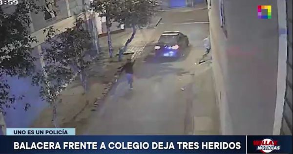 Comas: balacera frente a colegio deja tres personas gravemente heridas