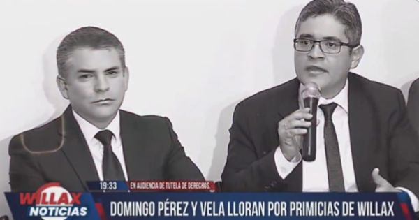 Portada: Fiscales Domingo Pérez y Rafael Vela lloran por primicia de Willax Televisión