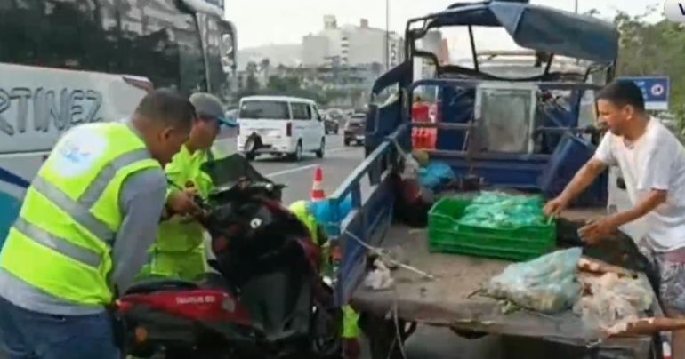 Surco: accidente múltiple en la Panamericana Sur deja cuatro heridos