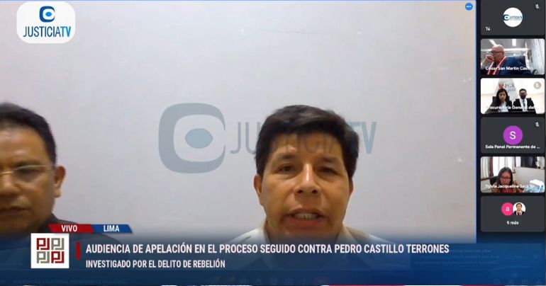 Pedro Castillo comete lapsus en audiencia: golpista dice que estaba llevando a su familia a la embajada de Japón y juez lo corrige