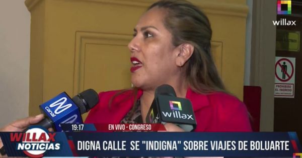 Digna Calle se "indigna" sobre los viajes de Dina Boluarte: "Estamos en una crisis"