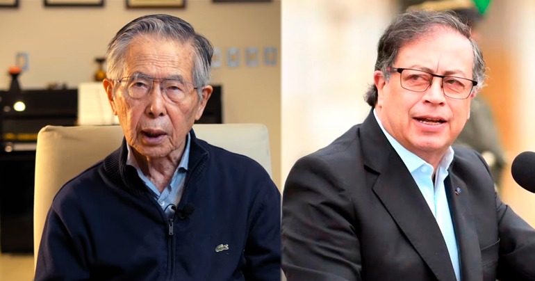 Portada: Alberto Fujimori arremete contra izquierdista Gustavo Petro: "Es un guerrillero del M-19"