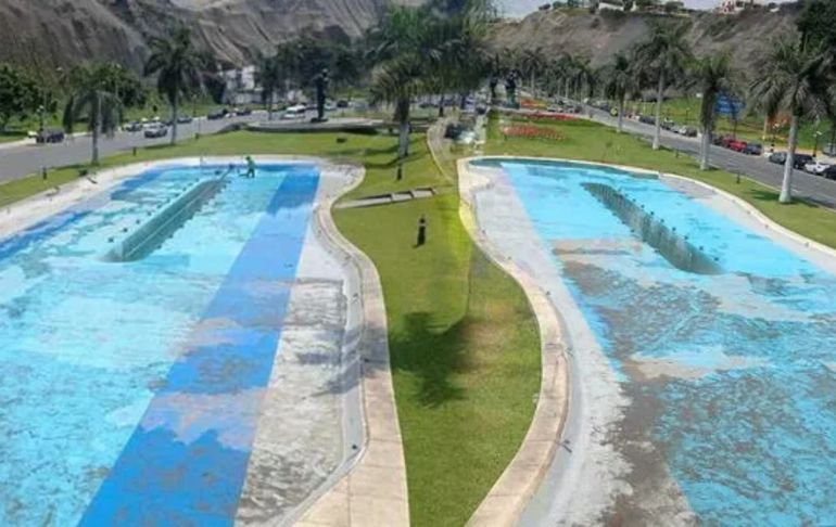 Portada: Chorrillos: retiran agua de pileta para que ciudadanos no ingresen a bañarse