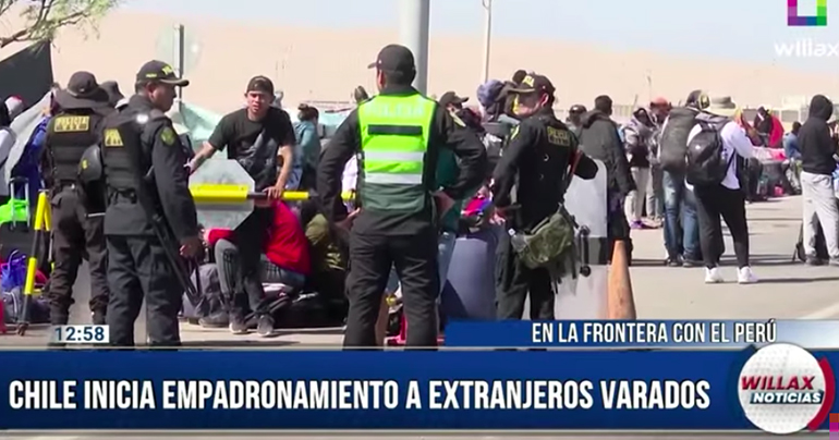 Chile inicia empadronamiento de migrantes indocumentados en la frontera con Perú