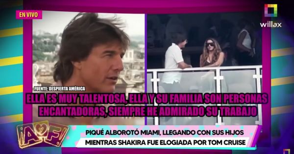 Tom Cruise sobre su cercanía con Shakira: "Ella y su familia son personas encantadoras"