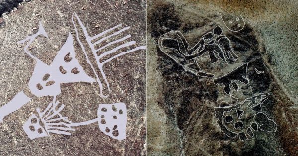 Portada: Hallazgo histórico en Ica: encuentran 29 nuevos geoglifos con forma de felinos y seres antropomorfos