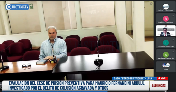 Mauricio Fernandini: programan para este 18 de enero lectura de resolución de pedido de cese de prisión preventiva