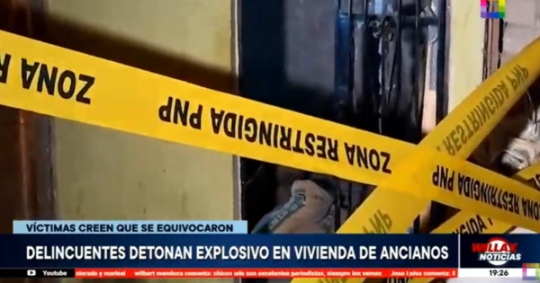 Portada: Delincuentes detonan explosivo en vivienda de ancianos en Cercado de Lima: víctimas creen que se equivocaron