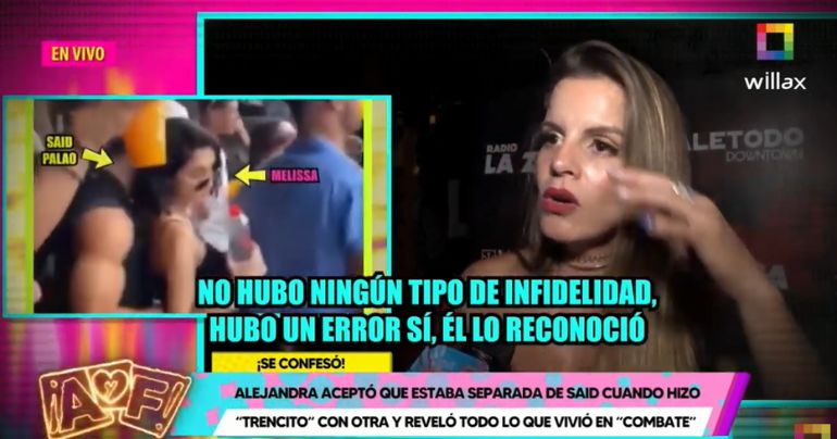 ¡SE CONFESÓ! Alejandra Baigorria aceptó que estaba separada de Said Palao cuando hizo "trencito" con otra