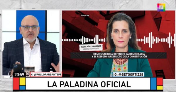 Beto Ortiz: "Los esfuerzos que hace Hania Pérez de Cuéllar para asegurar su puesto es conmovedor"