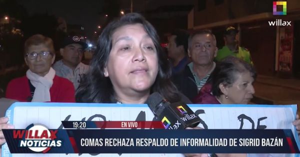 Comas: vecinos rechazan respaldo de informalidad de la izquierdista Sigrid Bazán (VIDEO)