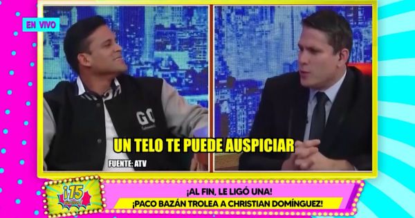 Christian Domínguez pide canje de terno y Paco Bazán le responde: "Un 'telo' te puede auspiciar"
