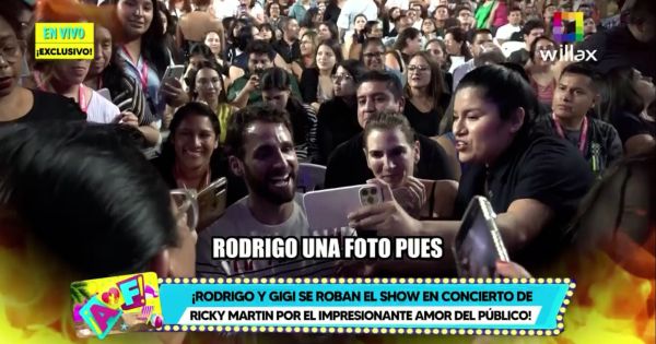 Rodrigo González y Gigi Mitre se robaron el show en concierto de Ricky Martin