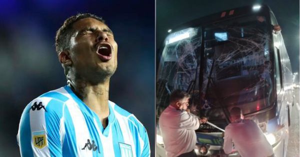 ¡Un gran susto! Bus que trasladó a la delegación de Racing Club con Paolo Guerrero sufrió un choque