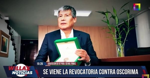 Portada: Se viene la revocatoria contra Wilfredo Oscorima: adquisición de kit para 130 mil firmas sale este lunes