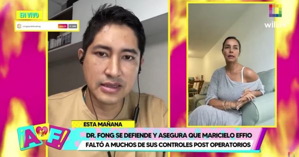 Portada: Dr. Fong culpa a Maricielo Effio por no cuidarse tras cirugía: "Tengo su historia clínica"