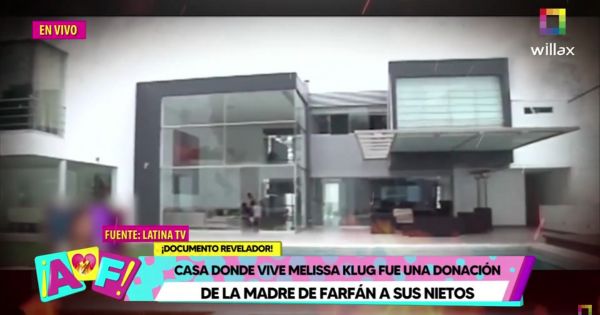 Melissa Klug: casa donde vive fue una donación de la madre de Jefferson Farfán a sus nietos