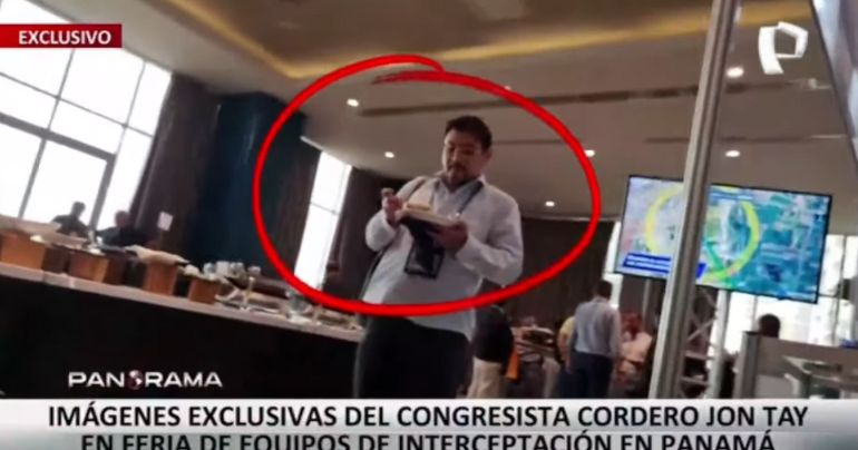 Luis Cordero Jon Tay: difunden imágenes del congresista fujimorista en feria de Panamá