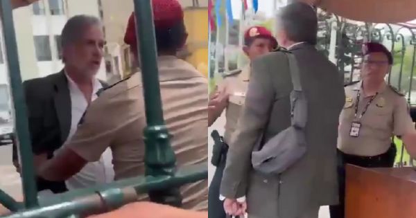 Portada: Asesor de la bancada Fuerza Popular agrede a policías en una de las puertas del Congreso