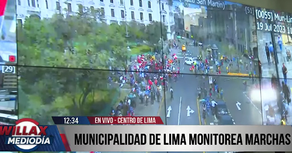 ¡ATENCIÓN! Municipalidad de Lima monitorea minuto a minuto movilizaciones con 196 cámaras