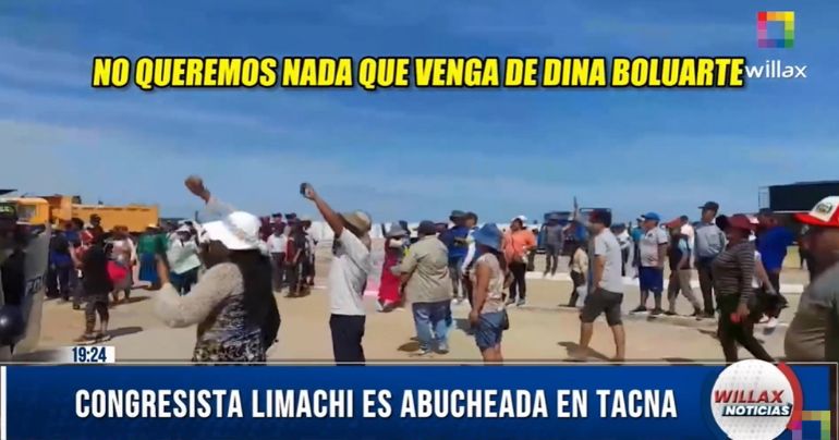 Nieves Limachi, congresista de Perú Democrático, fue abucheada en Tacna