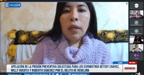 Betssy Chávez pide que bajen caución de S/100 000 que le impuso el PJ: "No percibo lo de antes"