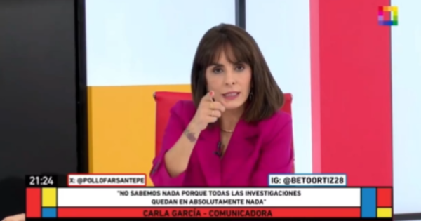 Carla García: "El régimen de Dina Boluarte es el régimen de Pedro Castillo. Asuman los que votaron por él"