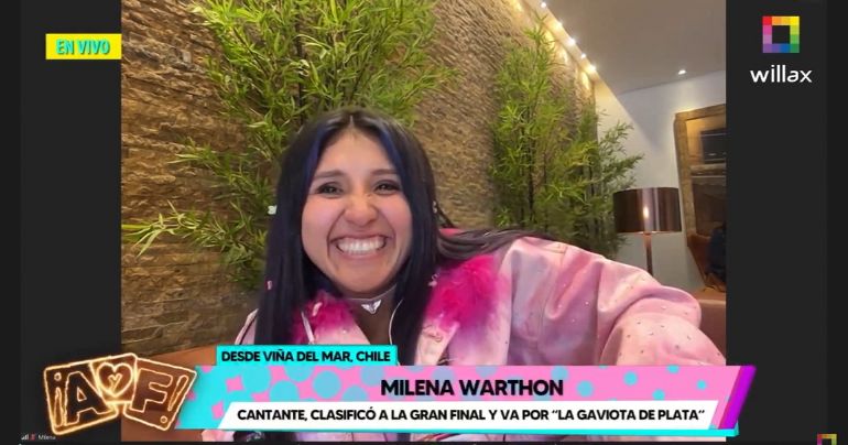 Milena Warthon tras clasificar a la gran final de Viña del Mar: "Estoy muy feliz"