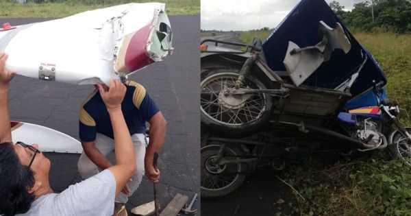 Avioneta impactó contra un mototaxi en Loreto: chofer resultó herido y fue auxiliado