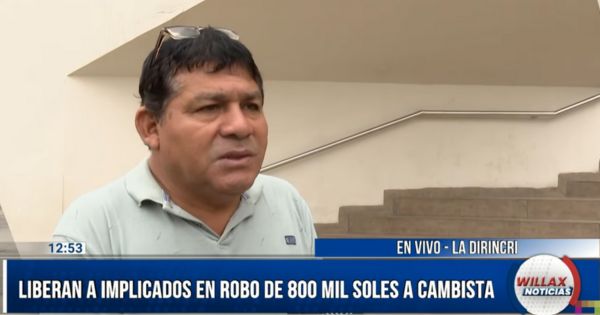 Dirincri: liberan a implicados en robo de más de 800 mil soles a un cambista (VIDEO)