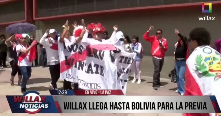 Perú vs. Bolivia: hinchas de la 'Bicolor' armaron la fiesta en las afueras del estadio Hernando Siles de La Paz