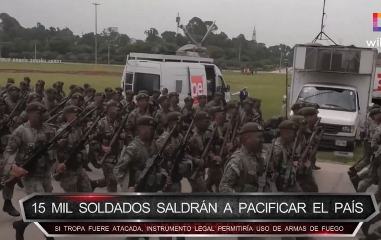 15 mil soldados saldrán a pacificar el país