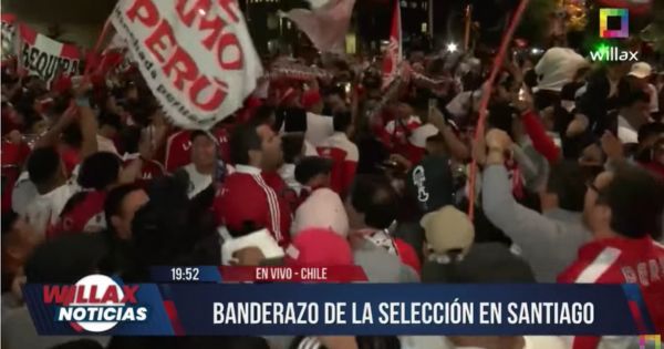 Perú vs. Chile: más de 5 mil hinchas realizaron un emotivo banderazo en la ciudad de Santiago