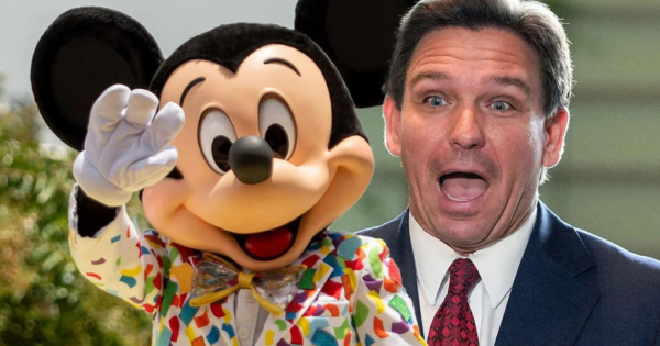 Disney vs. DeSantis: simpatizantes del gobernador de Florida llegan con banderas nazis a uno de los parques temáticos