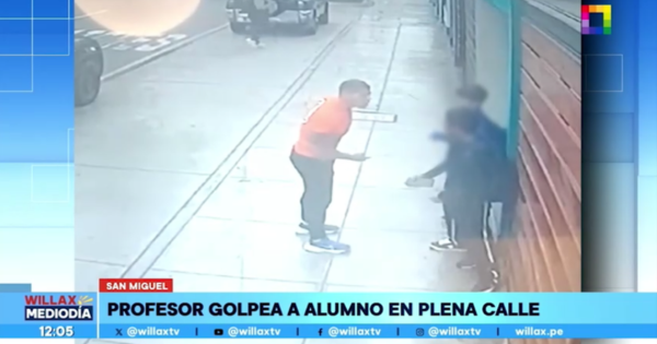 San Miguel: profesor golpea a alumno en plena vía pública