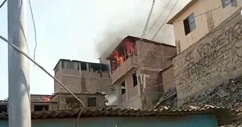 San Juan de Miraflores: incendio deja al menos seis viviendas afectadas