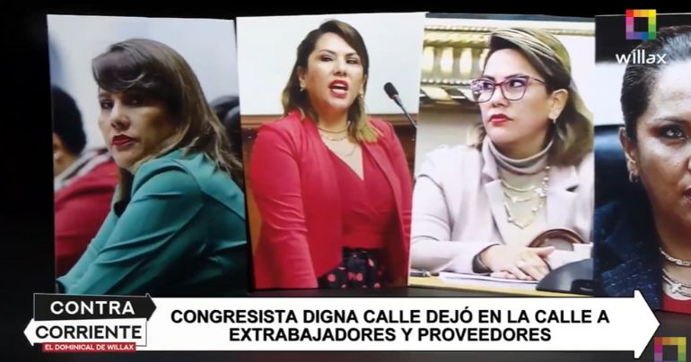 Congresista Digna Calle, dueña de la empresa Dafi Salud, es acusada de no pagar a sus trabajadores