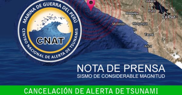 Sismo en Arequipa: Marina de Guerra del Perú canceló alerta de tsunami