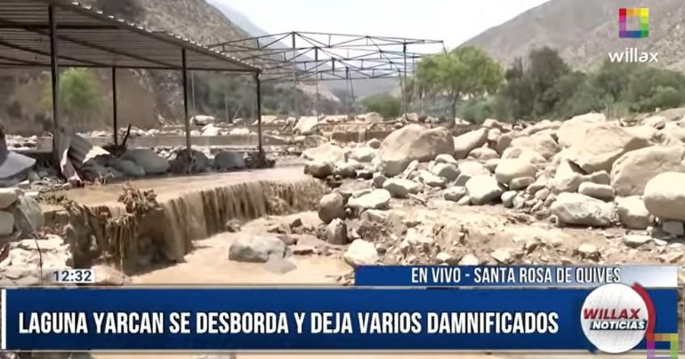 Santa Rosa de Quives: laguna Yarcan se desborda y deja varios damnificados