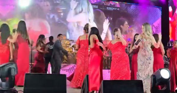 Grupo 5 hizo el show en el cumpleaños de la mamá de Richard Acuña: Brunella Horna bailó con su suegra