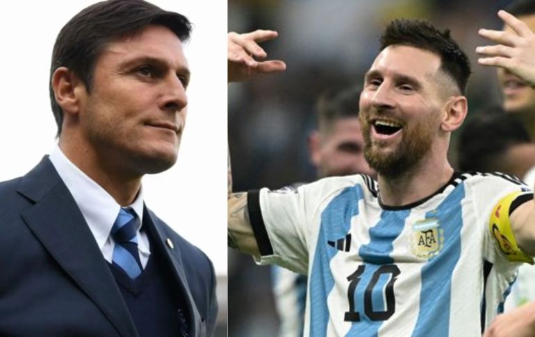 Portada: Exjugador Javier Zanetti: "Pienso que Lionel Messi está a la par de Diego Maradona"