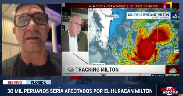 Portada: Roberto Boyle, conductor de programa de Willax, narra desde Florida la crítica situación ante la llegada del huracán Milton