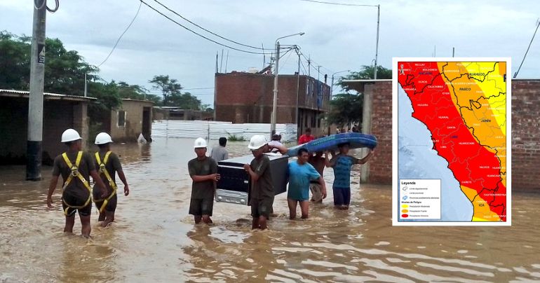 Se prevé en las próximas horas lluvias de moderada a extrema intensidad en Lima, alerta el COEN
