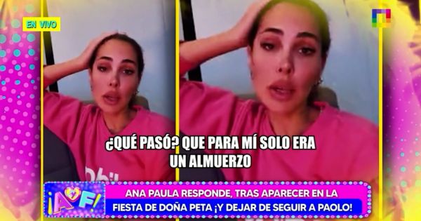 Portada: Ana Paula no habría estado invitada a fiesta de Doña Peta: "Para mí solo era un almuerzo"