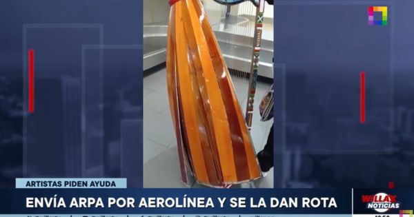 Portada: Artistas piden ayuda: enviaron arpa por aerolínea y la entregaron rota