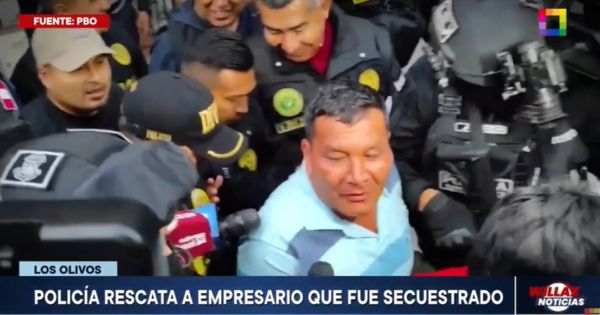 Portada: Los Olivos: Policía Nacional rescató a empresario que fue secuestrado