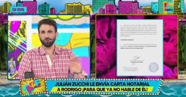 Rodrigo González sobre carta notarial que le envió Julián Zucchi: "De las más delirantes que he recibido"