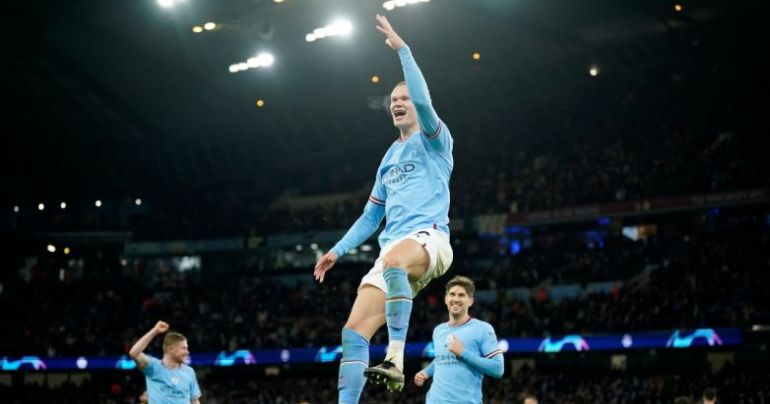 ¡Haaland, el rey del gol! Anotó cinco tantos y el  Manchester City clasificó a los cuartos de final de la Champions League